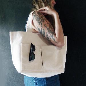 Organic Cotton Tote 13 x13 - 13"W x 13"H  